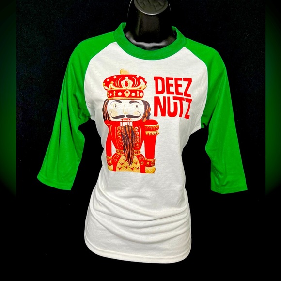 Tops - 21 Threads Deez nuts 3/4 sleeve shirt